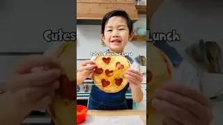 Cute and easy heart tortilla pizza! 🍕❤️ #valentinefood #kidschef #kidsbaker