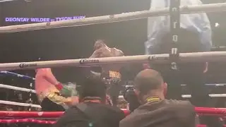 TYSON FURY CROWD VIEW GETTING UP FROM WILDER KNOCK DOWN!!!