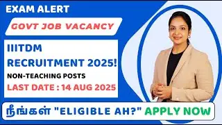 🔔 IIITDM Kancheepuram Recruitment 2025: Junior Assistant, Technician & Other Non-Teaching Posts 🚨