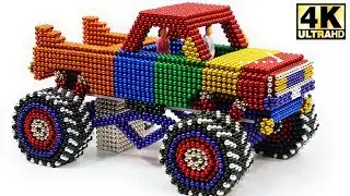 DIY - How To Make Monster Truck with Magnetic Balls Satisfaction 100% (ASMR) | Magnetic Man 4K