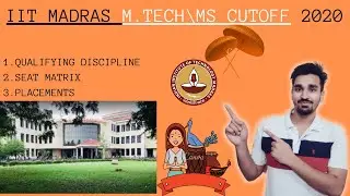 🔥IIT MADRAS M.TECH/MS🔥 CUTOFF 2020||Eligibility||SEATMATRIX||GATE CUTOFF||SIDDHARTHA LIVE|||