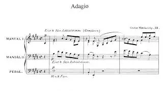 Gustav Adolf Merkel - Op. 35, Adagio im freien Styl w/ sheet music