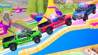 Flatbed McQueen | Transportation with Truck &ndash; Color Cars Challenge #4