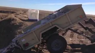 M101A2 Dump Trailer in Action... at the Landfill