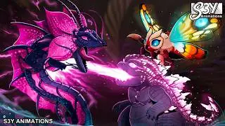 Baby Godzilla, Mothra vs. Tiamat | Godzilla x Kong Supernova - Animation 36