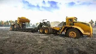 SnowRunner MUD RUNNING with the GIANT CAT 993K Loader | EnhCrea #85