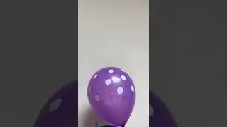 Satisfying Fun Popping Balloon | Polkadot purple #shorts #satisfying #balloon #polkadot