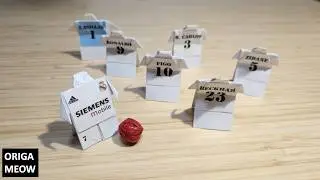 I Built a Galactico Football Team Out of Paper | Origami Football player tutorial