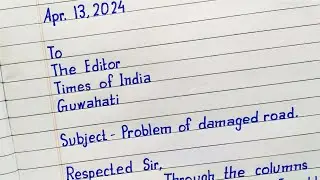 Letter to editor | How to write a letter to the editor | writing a letter to the editor