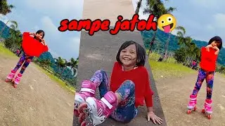 bermain sepatu roda || sampe jatoh #bestvidio