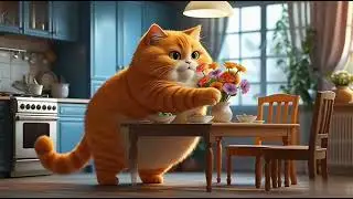Cute Cat Cooks Food 🐱🍳 | Fun Cooking Cartoon for Kids