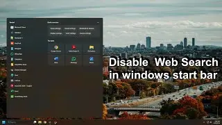 Turn off Web-Search in windows search bar/menu
