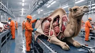Inside a $Million Camel Processing Factory | Meat, Leather & Luxury Bags #video 