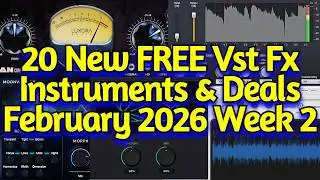 22 Best New FREE Effect Plugins, Vst Instruments & Audio Plugin Deals - FEBRUARY 2026 Week 2