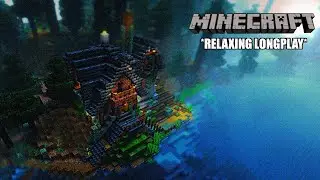 Minecraft rainy relaxing longplay -  build a warm house in old growth pine taiga  (no comentary)