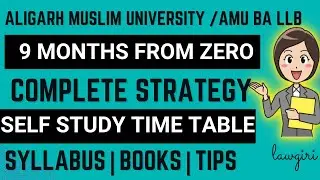 AMU BA LLB Entrance Exam Preparation 2025|Aligarh Muslim University Law Syllabus