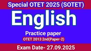 Special OTET 2025 English // SOTET 2025 // OTET 2023 Paper-2 Question solved 