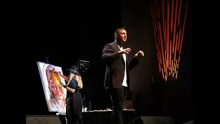 Live Painting by Jamie Wells Art for the My Life Speaks Gala hosted by Tim Tebow and Nicole Mullen.