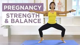 Pregnancy Strength  Balance  Pilates Matwork Beginner  20 min Prenatal workout all trim