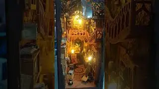 finished my first book nook! #miniature #booknook #whimsicalscene #magical #harrypotter
