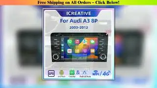 Android Car Radio for Audi A3 8P 2003-2012 7'' Carplay Multimedia Car Stereo 2Din Autoaudio
