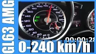 Mercedes Benz GL 63 AMG 5.5 V8 BiTurbo Acceleration FAST! 558 HP 0-240 km/h Beschleunigung