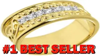 Men's 14k Yellow Gold 8.5mm Celtic Knot Band 7 Stone Diamond Wedding Anniversary - B00NJJXHTK