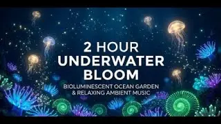 2 Hour Underwater Bloom | Bioluminescent Ocean Garden & Relaxing Ambient Music