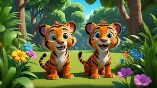 Two Tiny Tigers Wiggle Their Toes | Jungle Animal Song for Kids | Fun Nursery Rhymes
