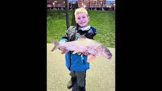 Kid Catches the BIGGEST Sucker Fish I have Ever Seen at 6th Street Dam! GoPro POV Action