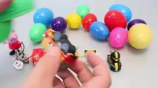 Surprise Eggs Colors Disney Cars, Inside Out, Totoro, Peppa pig Toys
