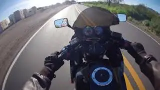Riding the Top Gun bike