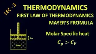 Thermodynamics Class 11 | Lecture 3 First Law of thermodynamics | CHAPTER 12 | CBSE NEET JEE