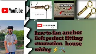 How to  install/hang ceiling fan hook  Rawal  16m anchor Bolt 🔩 ⚡ connection  #subscribe #youtube