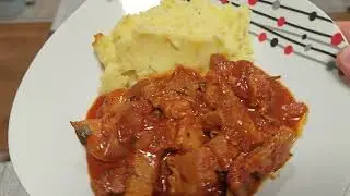 Dinstana slanina sa pire krompirom 👍