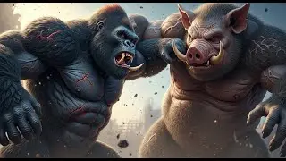 King Kong fights the pig monster Entire Movie | Epic battle with the pig monster in 4K Ultra HD
