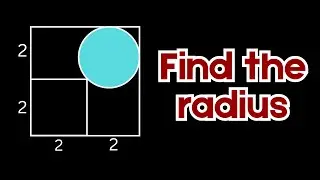 Can YOU find the radius of the shaded circle? | Math Puzzle