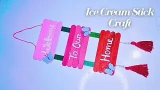 Diy Ice Cream Stick Wall Hanging/ Ice Cream Stick Craft/ Wall Hanging Craft Ideas/ Art and Craft