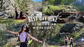 rest day hike + outdoor abs workout (my favorite at home ab exercises)