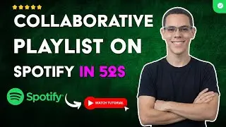 How to MAKE a Collaborative PLAYLIST on SPOTIFY and ADD FRIENDS in 52 S