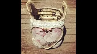 Cómo reciclar una garrafa de plástico - cesta vintage