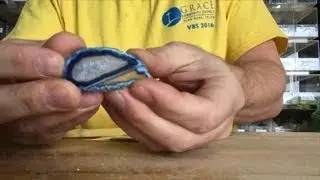 Blue Agate Sliced Slab | Mineral Rock | Store for Knowledge | NAGTB