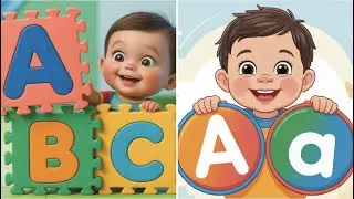 ABC Puzzle & Phonics Fun  Learn Uppercase & Lowercase Letters in a Colorful Scene