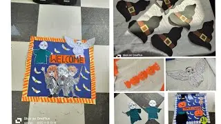 Board Decoration ❤️✨||creative art by Simran||mela decoration idea's|| Theme- Harry Potter (Horror) 