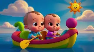 Row Row Row Your Boat 🚣&zwj;♀️ | 3D Cartoon Nursery Rhymes for Kids | Baby Songs & Kids Rhymes