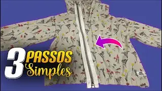 Como Colocar Ziper de Encaixe em Jaqueta | Moletom (Conserto de Roupas)