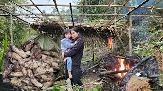 Single mother: Digging bamboo shoots to sell, building a kitchen @Chauhanhsinglemom