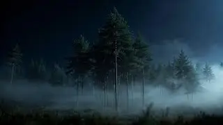 Foggy Forest Moonlight 🌲🌫️ 1 Hour | Deep Sleep & Relaxing Ambient Music