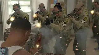 GTA 5 - Franklin rampage shootout with Vagos + epic five star cop battle