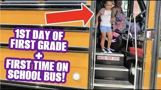 SAMIAH FIRST TIME RIDDING THE SCHOOL BUS! + FIRST DAY OF 1ST GRADE (Vlog!) | SASA SQUAD